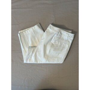 Women's Coldwater‎ Creek Natural Fit White Capri Pants Size 16 Petite